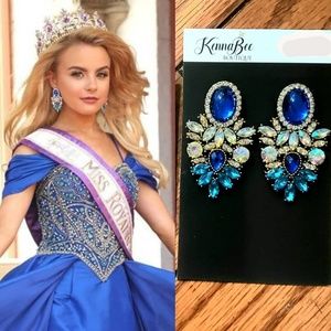 KennaBee blue rhinestone earrings